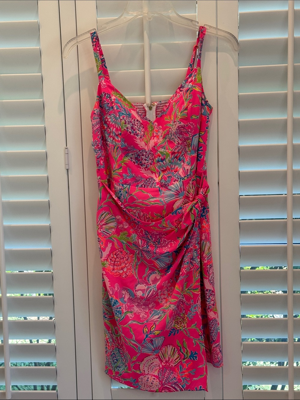 Lilly Pulitzer Scarlet Stretch Wrap Dress in Shell Me Something Good